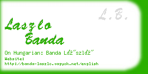 laszlo banda business card